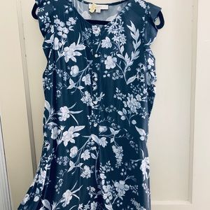 LOFT Button-up Flutter Dress